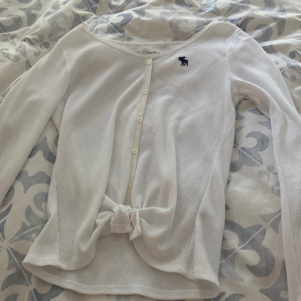 Abercrombie long sleeve white shirt